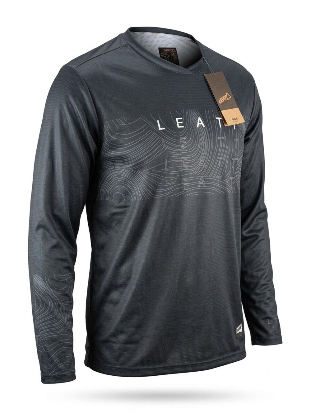Leatt MTB Trail 3.0 Long Sleeve Jersey Mens 3XL Black Granite Cycling Bike NWT